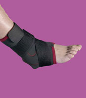 pie con tobillera maleotex