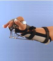 Ferula para la dorsiflexion de la mu�eca con soporte para las aritucaciones metacarpafalangicas