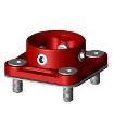 Adaptador de aluminio de cuatro agujeros sin rotaci�n