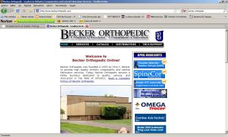 inicio de la p�gina web de becker othopedic