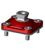 Adaptador de aluminio quatro buracos com ncleo