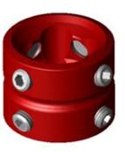 Adaptador duplo de aluminio de 32mm