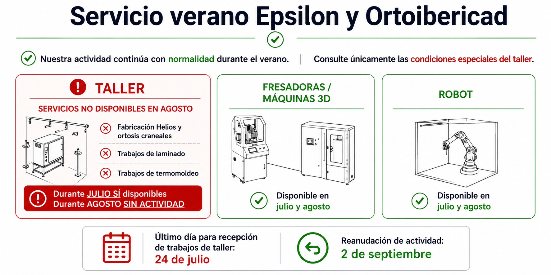 servicios de verano