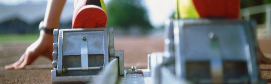 atleta preparado para salir a correr