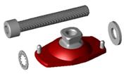 Adaptador de alumnio para pe sach