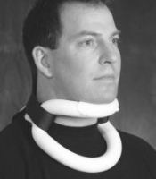 patient with a Wire Frame collar